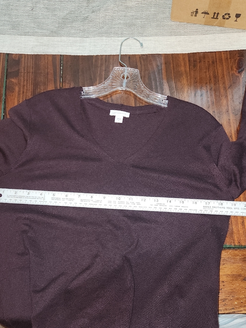 J Jill Silk COTTON Longsleeve Top Sz S - Picture 5 of 5